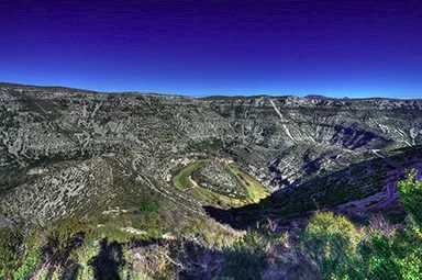 Le cirque de Navacelles et le moulin de la Foux